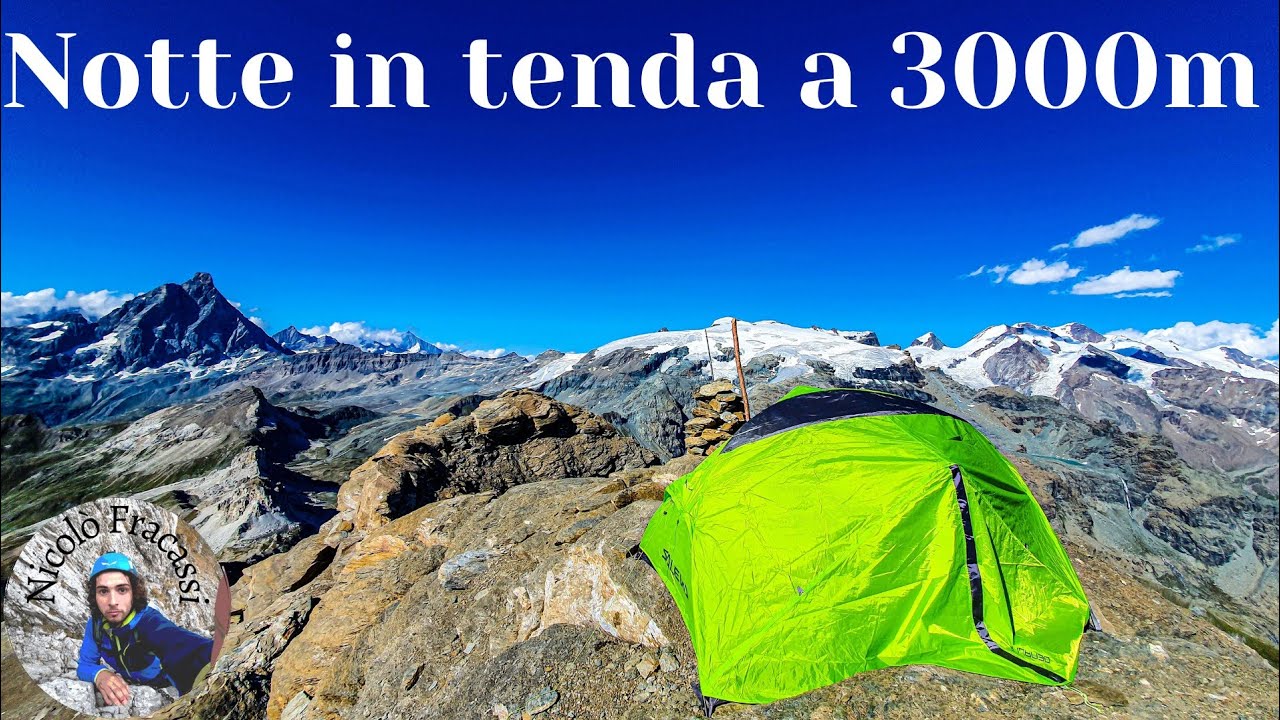 NOTTE IN TENDA SUL MONTE ROISETTA A 3334m  (Drone)