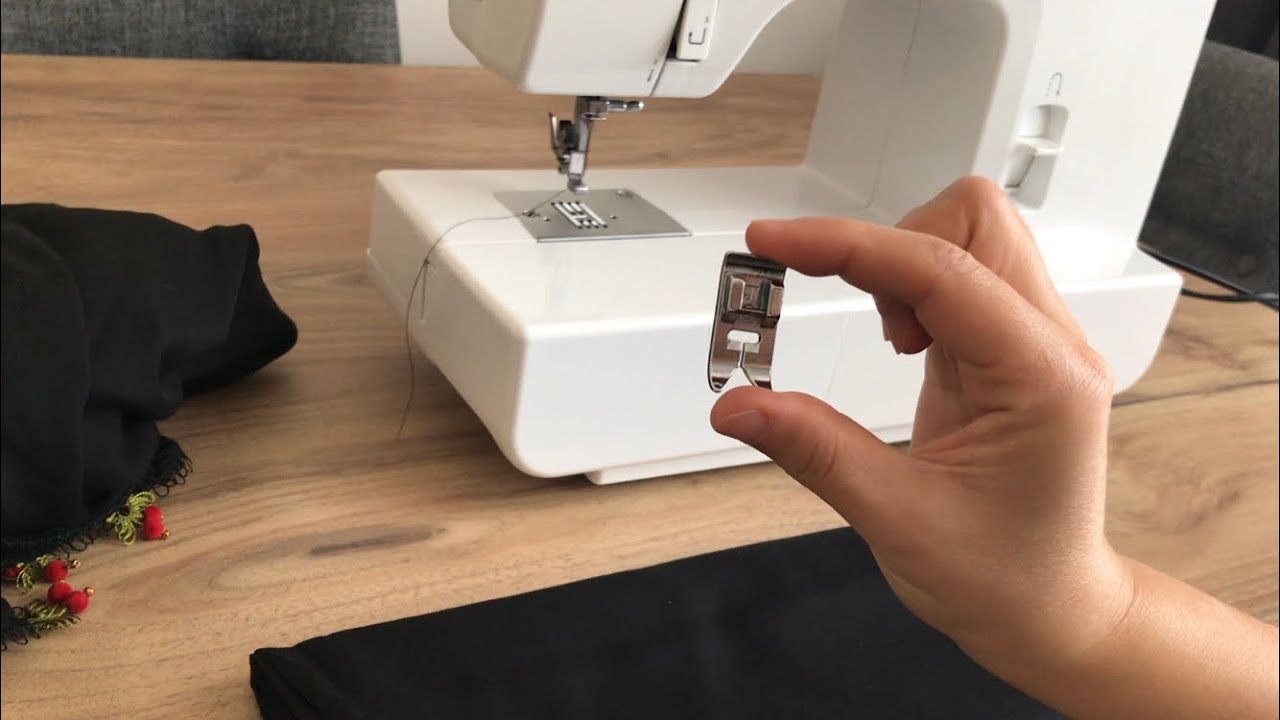 DİKİŞ MAKİNESİYLE TÜLBENT KENARI ÇEKME