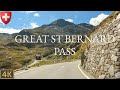 Driving down Great St Bernard pass 🇨🇭 | 4K Switzerland Scenic Drive