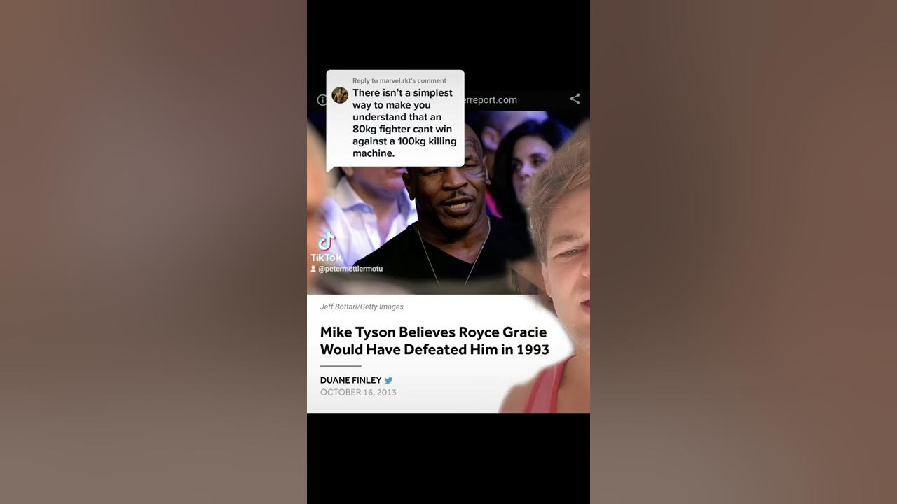 Mike Tyson vs Royce Gracie YouTube
