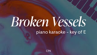Vignette de la vidéo "Broken Vessels (Amazing Grace) - Hillsong Worship | Piano Karaoke [Lower Key of E]"