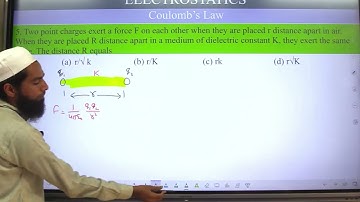 5. two point charges exert a force F on each other will there placed r distance apart in air. when t