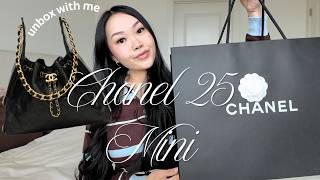 Famous CHANEL 25 MINI UNBOXING 🖤 first impressions, review, is it worth it? Net Worth