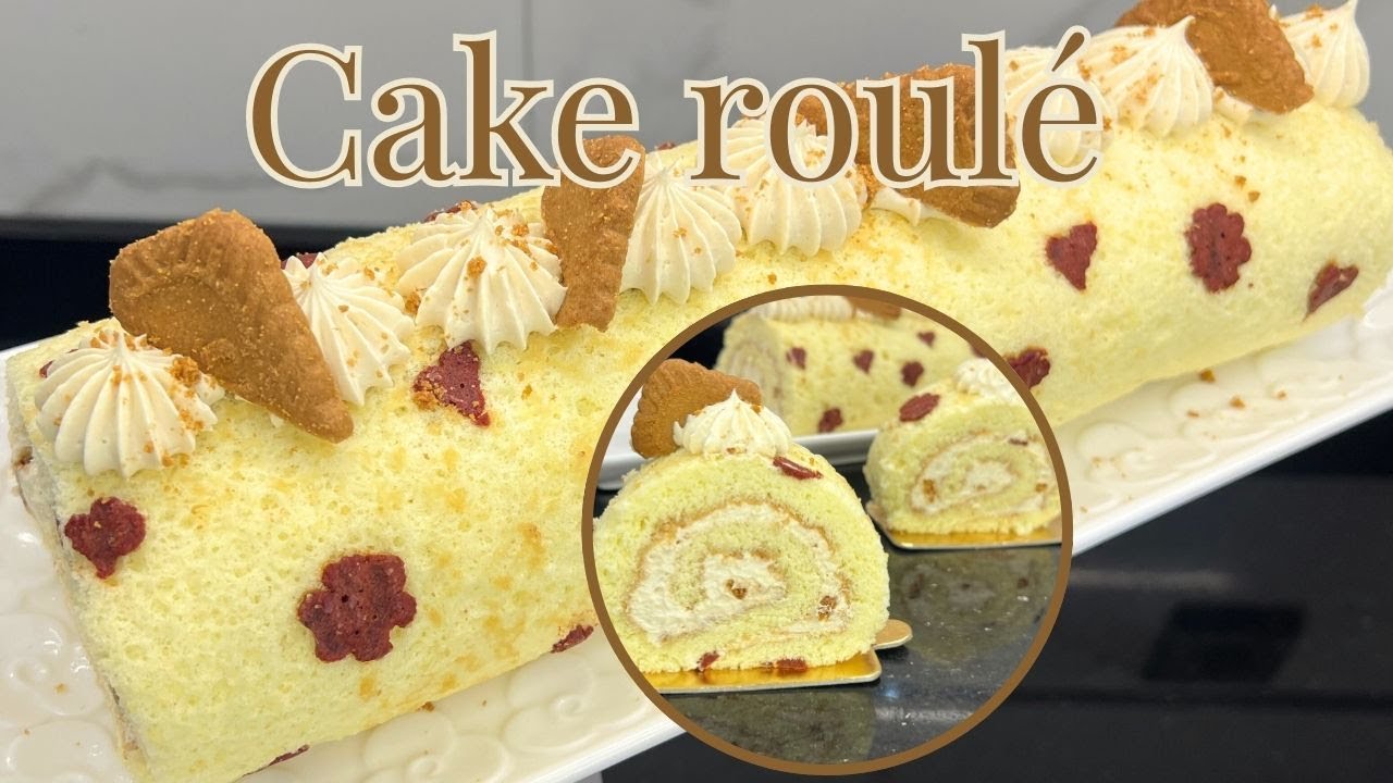 🔥الجديد فالسويسرول، تزيين وكريمة غاية فالروعة مع أسرار الجينواز الناجحة💯 من اول مرة👌🏻Cake roulé 