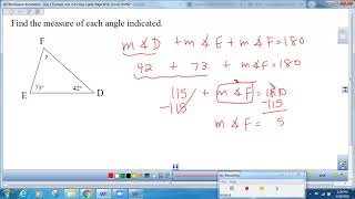 Day 1 Triangle sum  Review