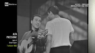 Adriano Celentano e Ricky Gianco Stai lontana da me , Ora noi andiamo via Alta pressione 07.10.1962 Resimi