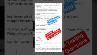 KPMG | Playwright Automation Testing Interview Questions with Answers | #softwaretesting #playwright