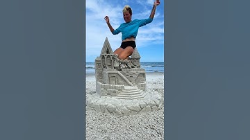 stairs? #asmr #satisfying #oddlysatisfying #sandasmr #sandcastle #sand #sandsculpture