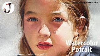 Watercolor portrait painting │ 인물수채화 초상화 수채화 │