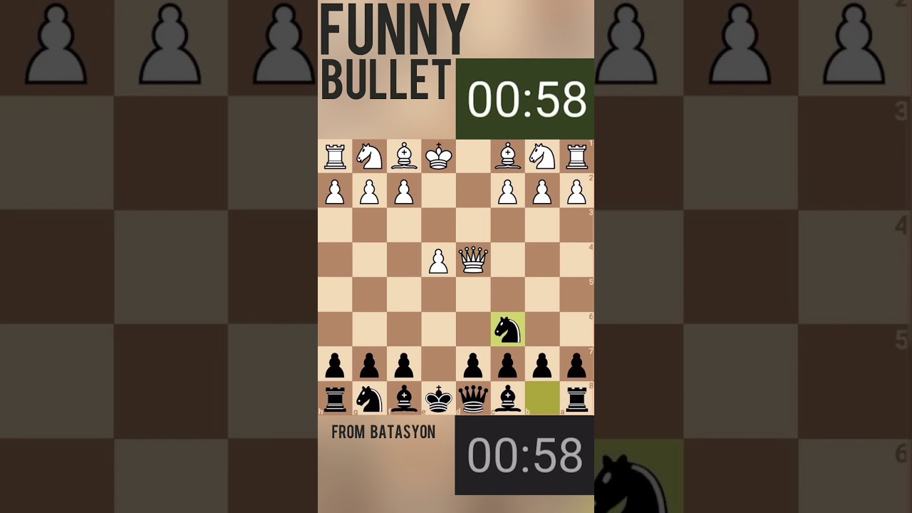 Funny bullet. Rare checkmate  design in Center game