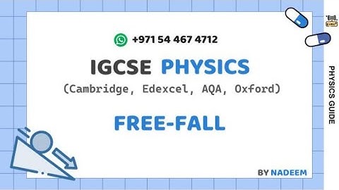 Free Fall  l PHYSICS l IGCSE l Science And Math