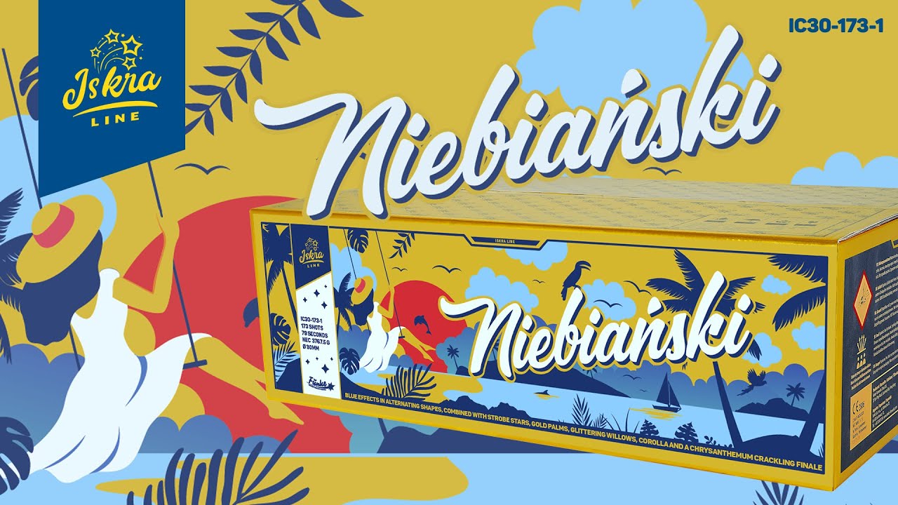 Niebiański - IC30-173-1 - Compound Fireworks Cat. F3