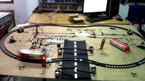 Automated railway gates using plc