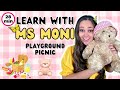 Learn with ms moni  first words food animals colours  5 little ducks ants go marching  more