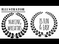 Draw Wreaths in Illustrator Two Ways - Paired and Alternating Leaves