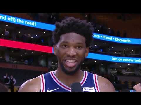 Joel Embiid rejects Rihanna on National TV live interview *Savage * Trust the process