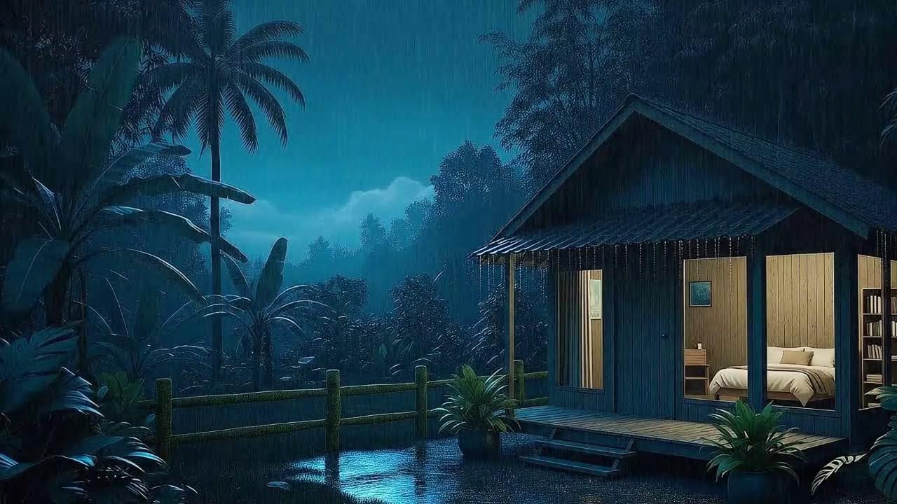 Can’t Resist Sleep Now | Rain Sounds for Sleeping and Soft Rolling Thunder 🌧️