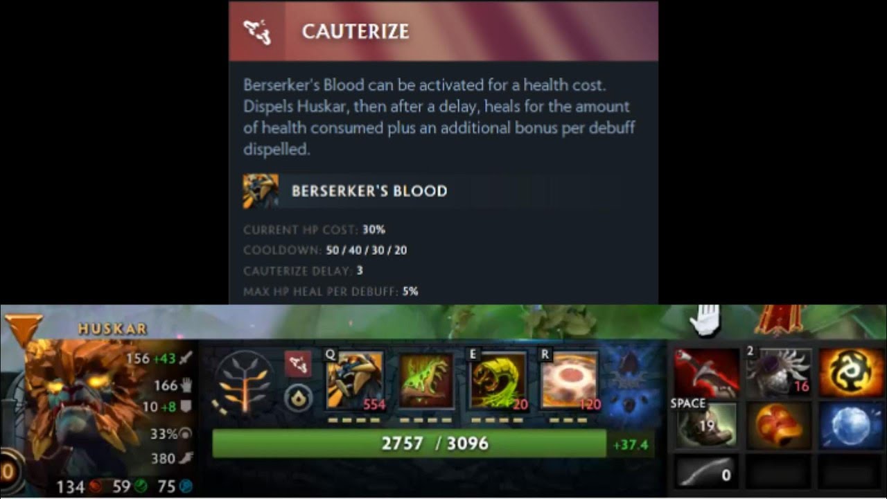 [Ability draft] Huskar Spammer with Berserker's Blood + Poison sting + Plague Ward + Chakram, v7.39e