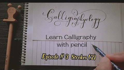 Learn Calligraphy 101 ( start with pencil )in 2 min #calligraphy #learning #calligraphybasics