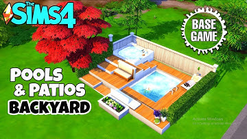The sims 4 Pools and Patio || Backyard Ideas with Split platform