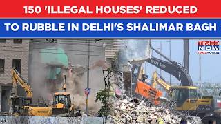 Delhi Demolition Drive: Bulldozers Roll in Shalimar Bagh, 150 Houses Razed in Road Widening Project