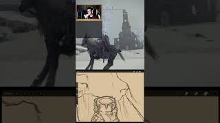 Sketching the MOUNTAINTOPS OF THE GIANTS for my ELDEN RING MAP #eldenring #eldenringclips #gameart