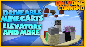 Minecraft: Elevator and Driveable Minecart in only one command! (1.8)
