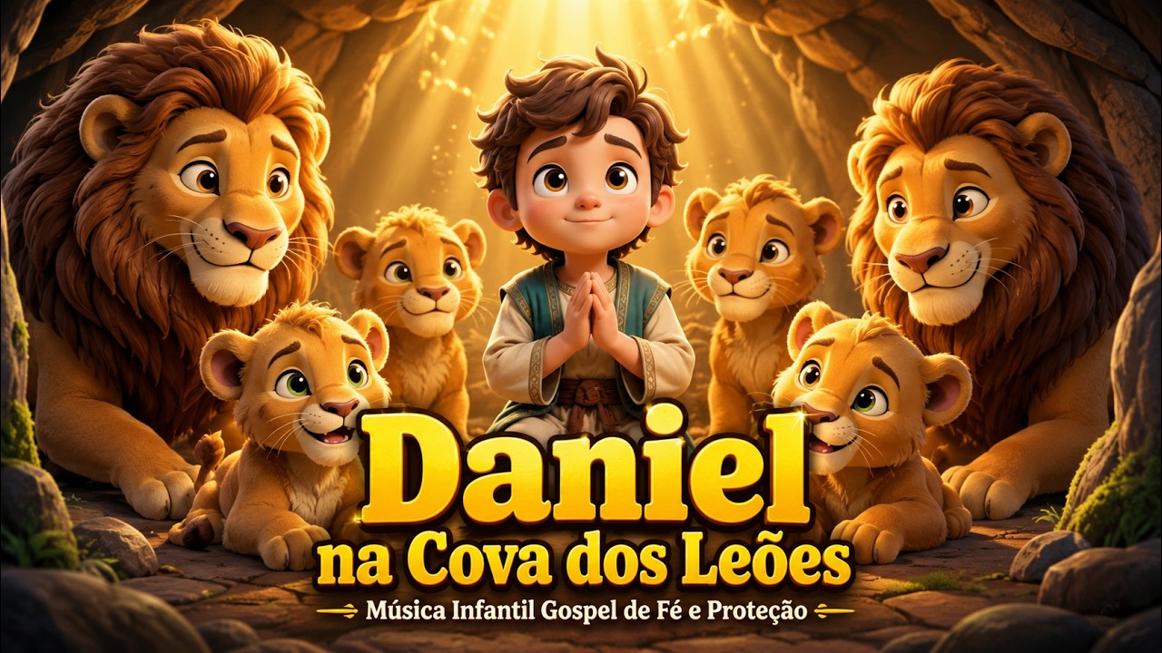 Daniel na Cova dos Leões | Música Infantil Gospel de Fé e Proteção ...