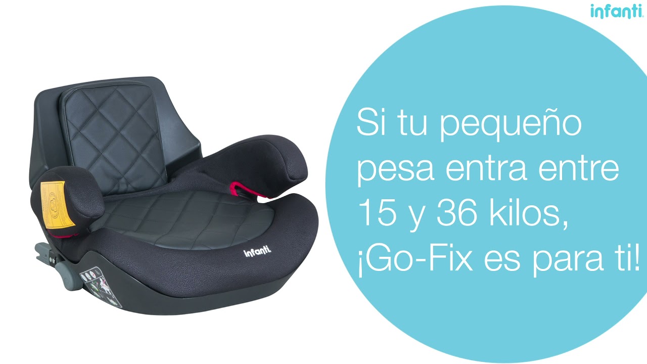 Silla de auto alzador go isofix black stone, color negro, INFANTI - INFANTI