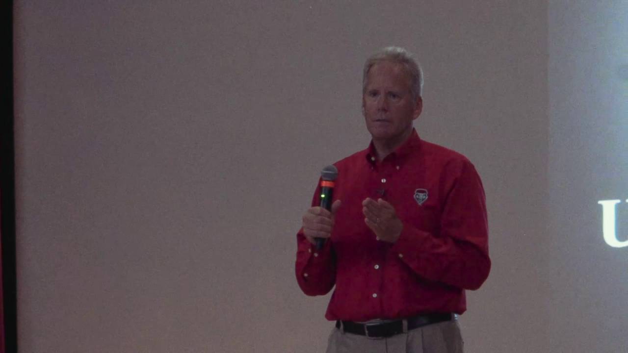 football score Head Coach Bob Davie Speaks at Kirtland Air Force Base