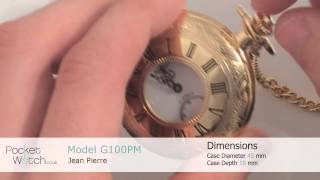 Jean Pierre G100PM Mechanical Half Hunter Pocket Watch