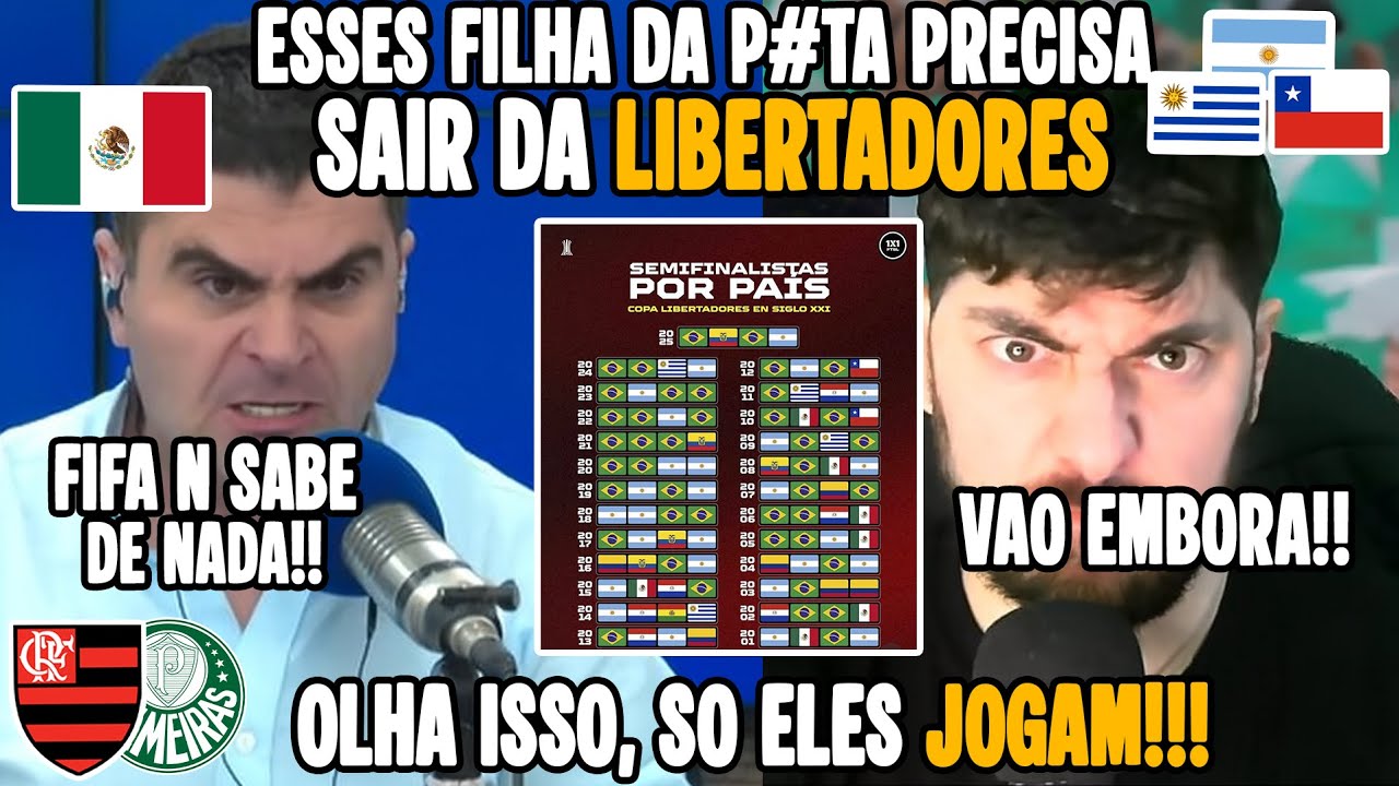 (VÃO EMBORA)SUL AMERICA REVOLTADA DEPOIS DA FIFA POSTAR A DOMINANCIA BRASILEIRA NA LIBERTADORES !!!