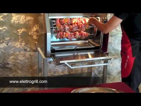 Cucinare allo spiedo con il forno Elettrogrill - YouTube