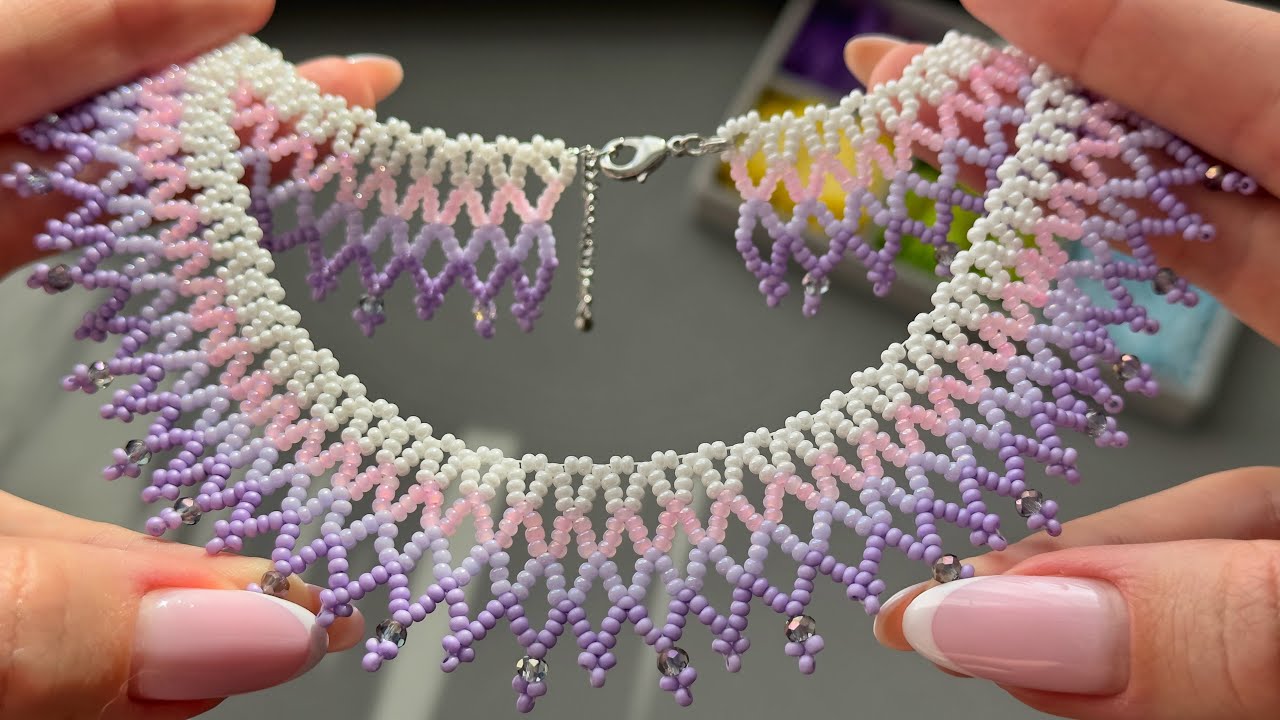 DIY Ombre Beaded Necklace | Handmade Jewelry Tutorial - YouTube