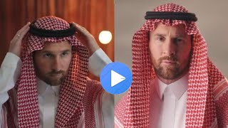 🎥😍 ليونيل ميسي يظهر بالشماغ والثوب السعودي ويخطف الأنظار|إعلان ليونيل ميسي الجديد بالزي السعودي 2024
