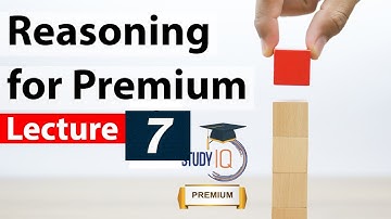Reasoning / Logical aptitude Lecture 7 for #Premium