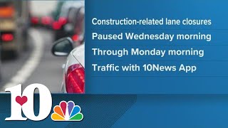 TDOT will not close lanes for construction during Thanksgiving holiday, helping accommodate traffic