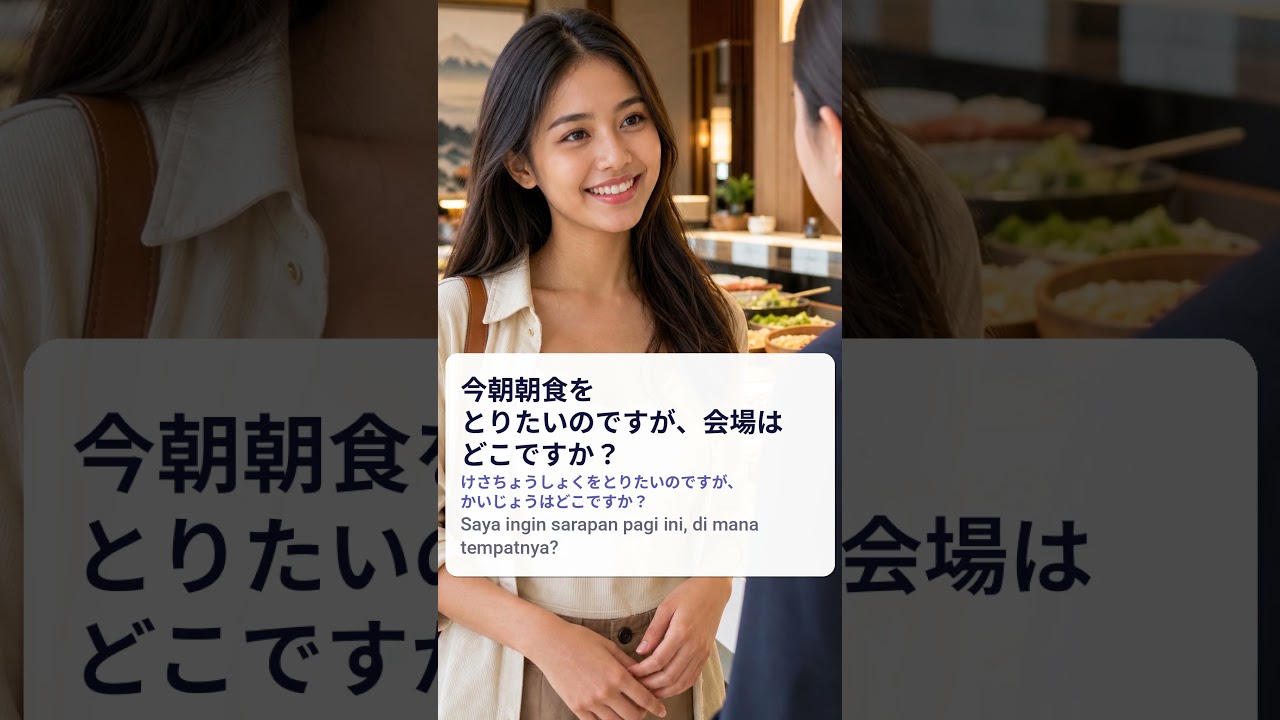 Bahasa Jepang Hotel | Sarapan di Hotel #Shorts