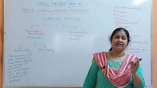 Unit _2 Classical Methods of Analysis Lecture - 1