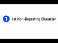 First Non-Repeating Character program with javscript