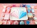 핑크블루 반반탕진잼 :) 기분좋아서 오두방정 떨며 다 때려넣기😎 Pink&Blue Slime Mixing