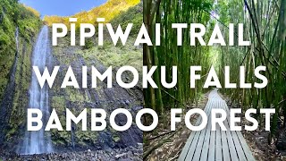 Pīpīwai Trail  Waimoku Falls  Bamboo Forest  Maui  Hawaii  Road to Hana 4K