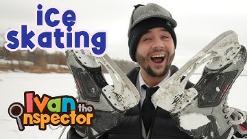 Ice Skating for Kids! Ivan Inspects Ice Skating!