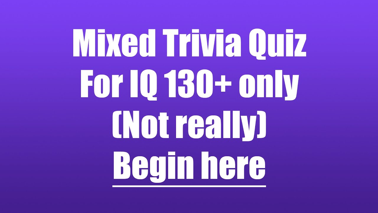 Trivia Quiz for everyone on Facebook