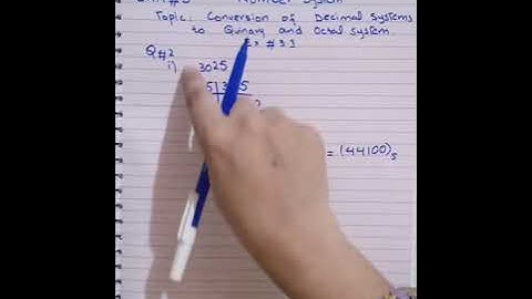Conversion of Decimal System into Quinary and Octal System,Ex#3.1,8th Class