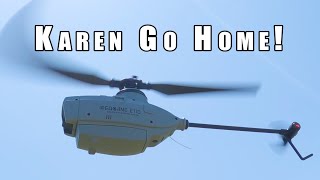 Watch OUT Karen!!  Eachine E110 Heli Spy Drone 🚁