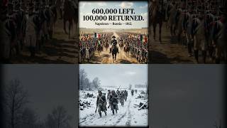 Napoleon's Army Left Russia With 600,000 Men. 100,000 Returned.  #history #shorts