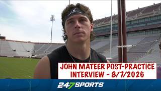 Oklahoma Qb John Mateer Post - Practice Interview (Fall Camp) - 8/7/2026