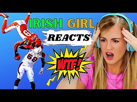 Irish Girl Reacts to NFL Defying Gravity