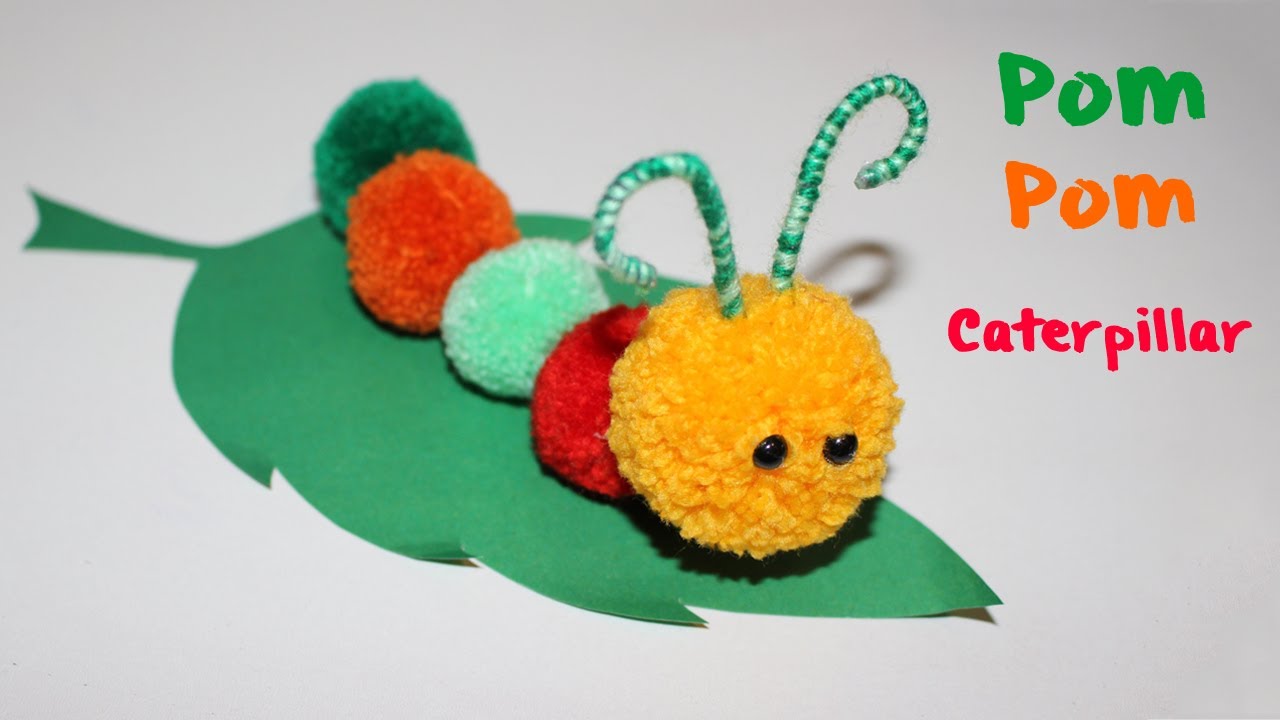 Pom Pom Caterpillar Craft - Easy Peasy and Fun